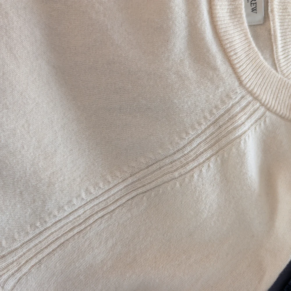 J. Crew Soft Cream Ivory Knit Top Sweater Oversized M Cotton Blend